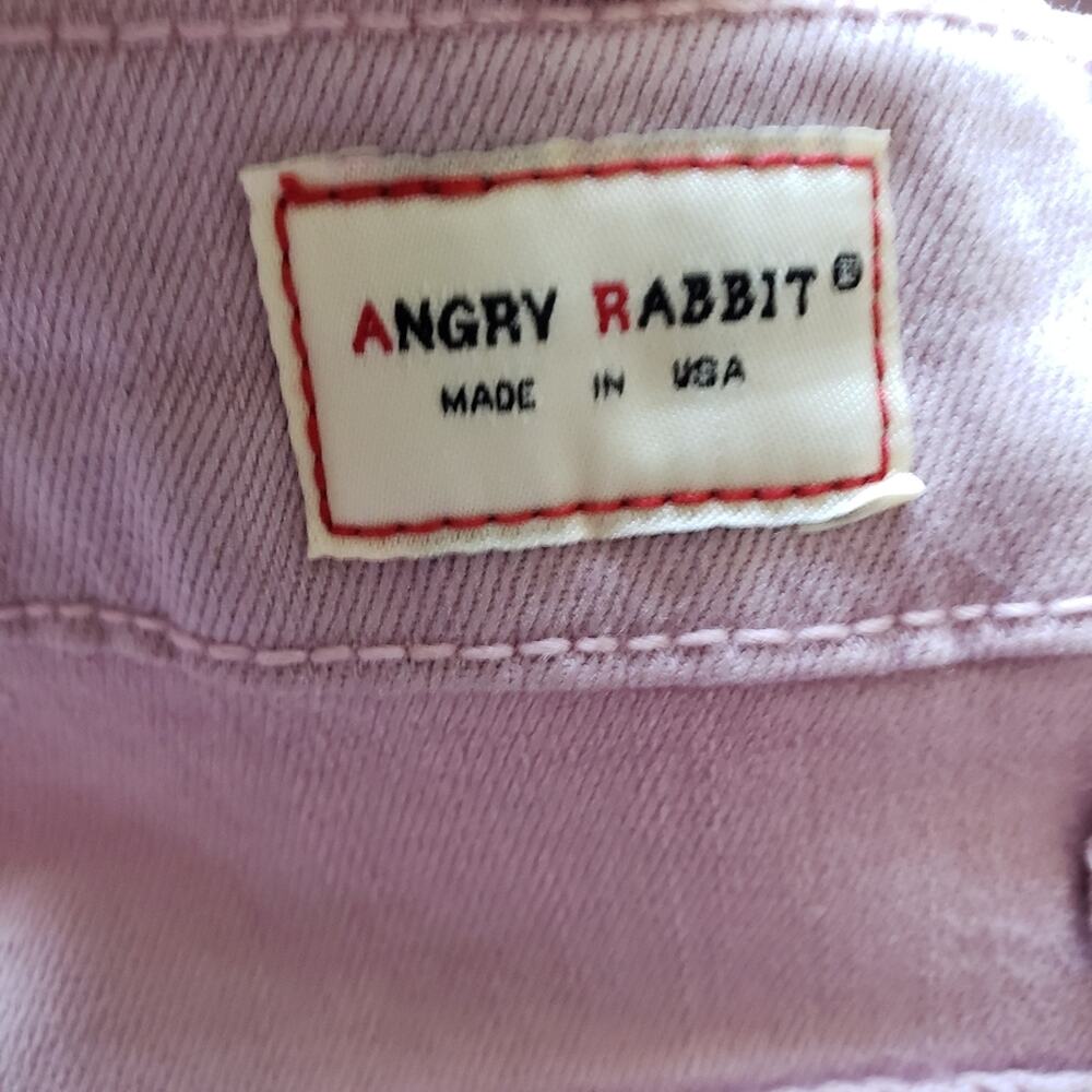 NEW Angry Rabbit Mid Rise Dusty‎ Rose Skinny Denim Jeans Multiple Sizes - Picture 5 of 9